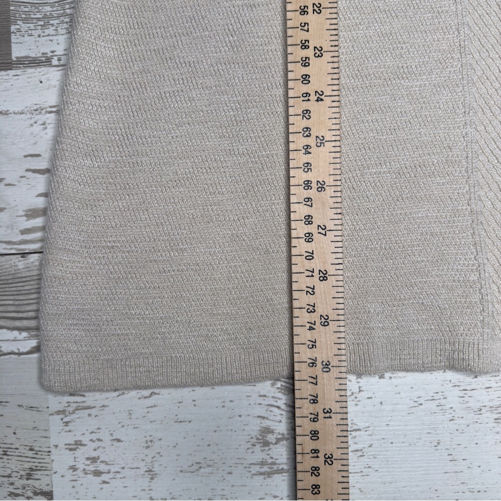 J. J. Jill Beige Cotton Blend V-Neck Sweater Dress Women’s Medium - Picture 8 of 11